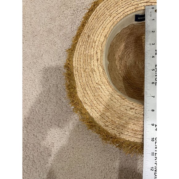 NWOT Hat Attack Fringe Brim Raffia Straw Sun Hat